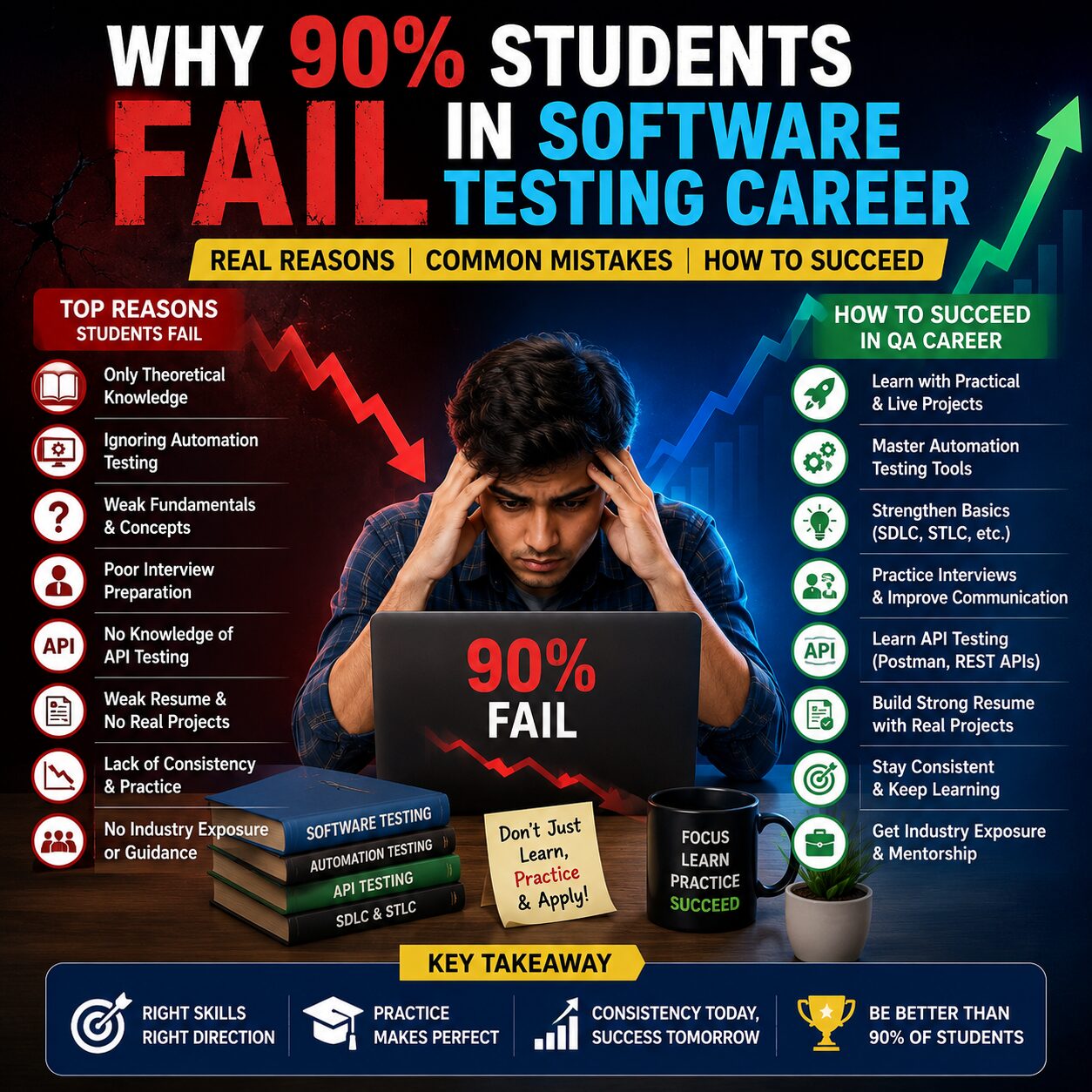 Why 90% Students Fail in Software Testing Career