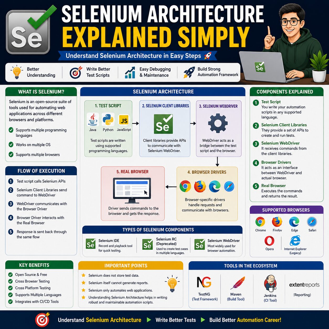 Selenium Architecture Explained Simply