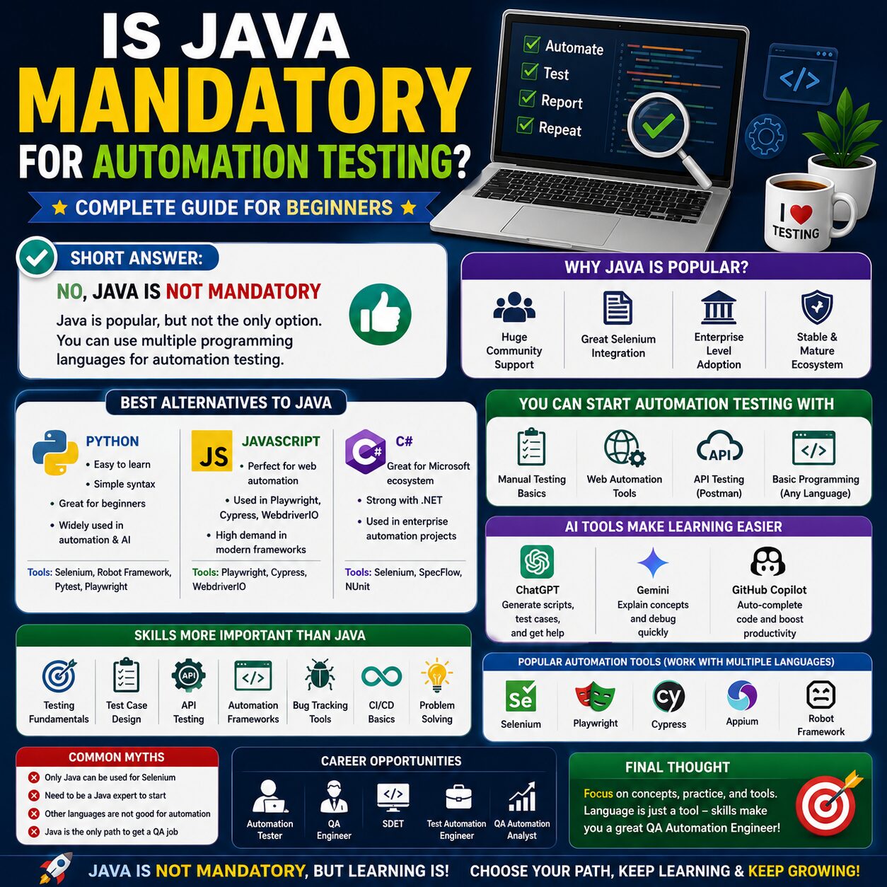 Is Java Mandatory for Automation Testing