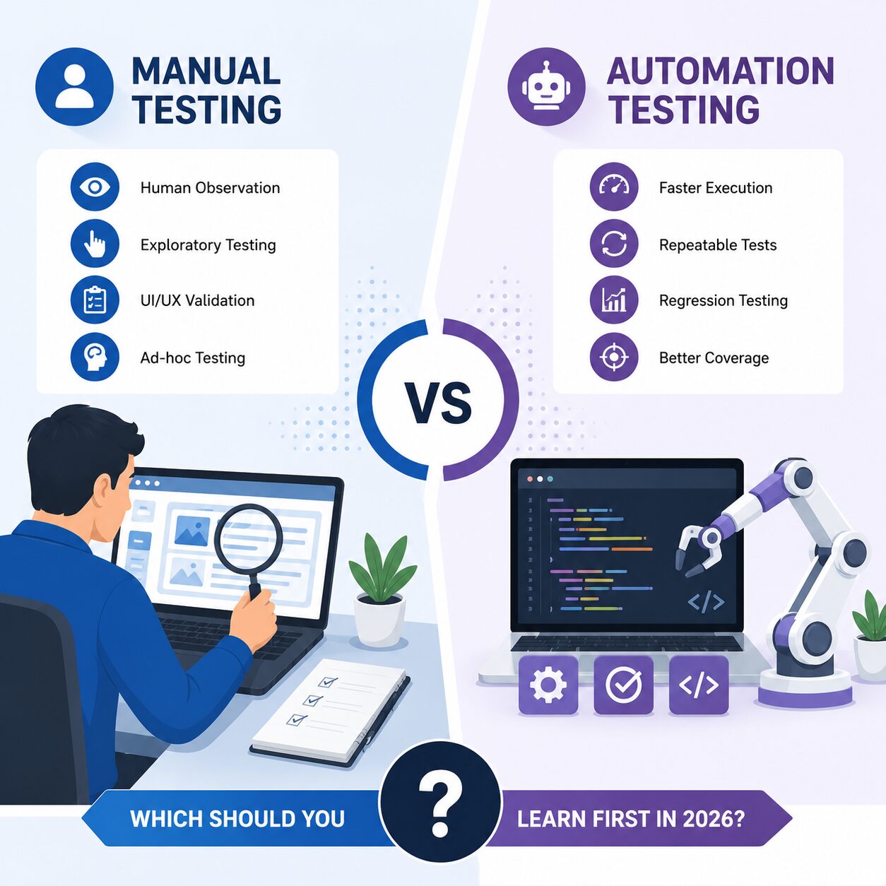 Manual Testing vs Automation Testing: Which Should You Learn First in 2026?